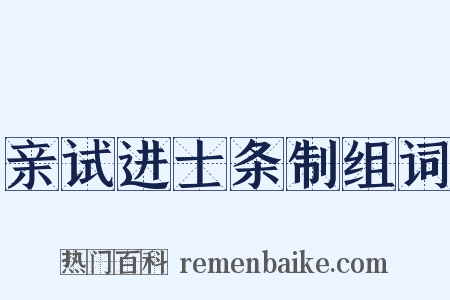 亲试进士条制组词是什么意思的图片